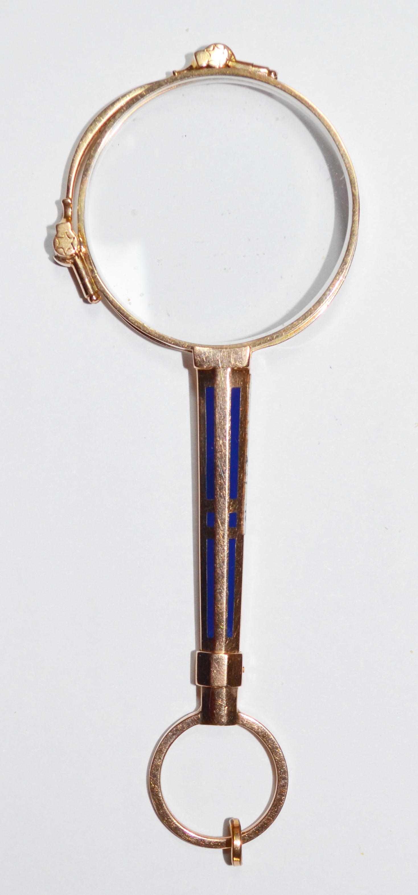 RETRO 14K & ENAMEL LORGNETTE